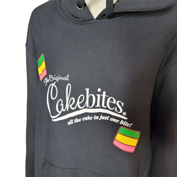 The Original Cakebites Hooded Sweatshirt Size Large Black Hoodie Sport-Tek - Picture 2 of 4
